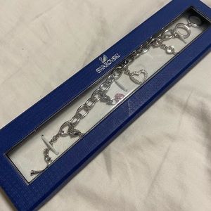 Swarovski crystal pink charm bracelet